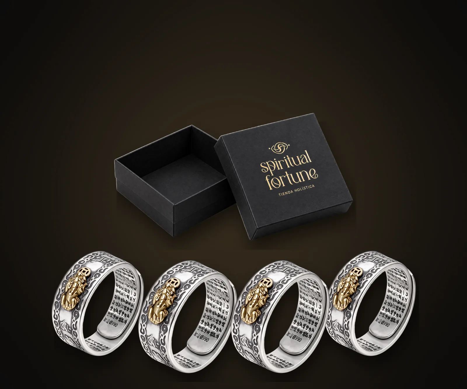 El combo 4 Anillos Pixiu de el Anillo Pixiu